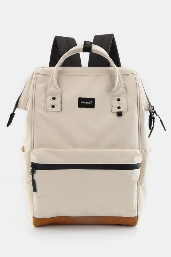 Waterproof Canvas Travel Backpack Bag with USB Port - Image 4