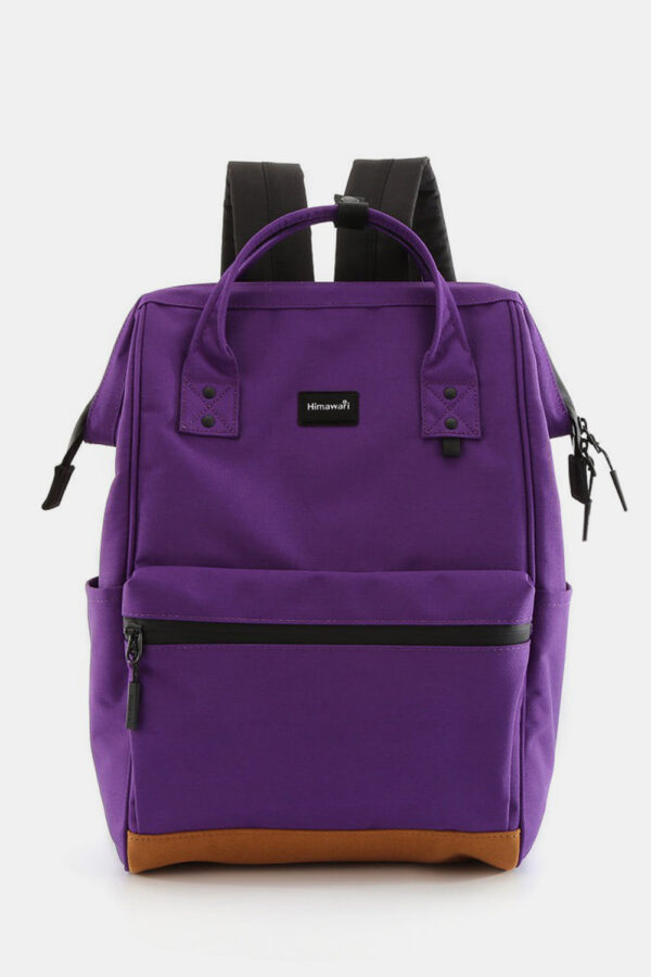 Contrast Waterproof Canvas Backpack Bag - Image 6