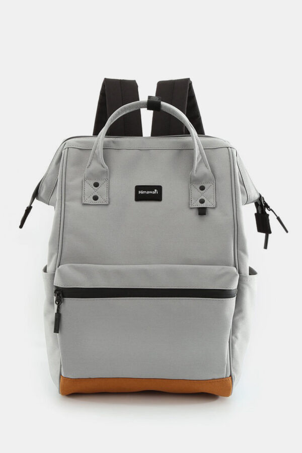 Contrast Waterproof Canvas Backpack Bag - Image 7